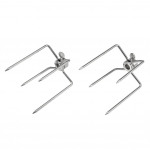 2 tk multifunktsionaalne roostevabast terasest BBQ-kahvliga grillkahvliga r&ouml;stitud grillit&ouml;&ouml;riist