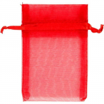 Sachet en organza - Diff&eacute;rents coloris - 7 x 10 cm - 10 pcs Rouge