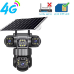 LS VISION 3 objektiiviga 4G p&auml;ikesepaneeliga turvakaamera 15MP HD CCTV IP66 veekindel &ouml;&ouml;n&auml;gemine kahepoolne heli liikumisj&auml;lgimine IP-kaamerad V380 4G Camera