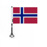 Drapeau &ndash; Bouvet &ndash; 5 t&uuml;kki &ndash; 14 x 21 cm &ndash; Pol&uuml;ester &ndash; J&auml;lje rekto/verso &ndash; M&acirc;t en plastique