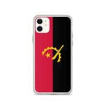 Coque pour t&eacute;l&eacute;phone - iPhone 11 - Drapeau de l'Angola - Silikoonist supp - Design l&eacute;ger - Mitmev&auml;rviline
