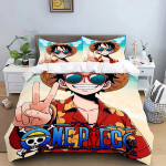 One Piece Luffy Tekikott Padjap&uuml;&uuml;r Kodu Tekikoti Komplekt, Anime Poisi Voodipesu Komplekt 2/3tk Magamistoa Kaunistus, Poisi Kingitus 70x133cm