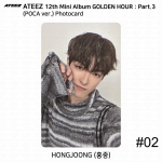 ATEEZ 12. mini album Golden Hour Part.3 POCA versioon. Ametlik fotokaardi QR-koodi pildikaart Hongjoong - Photocard #2