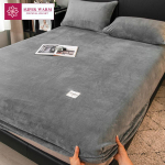 Soe flanellkattega voodilina elastse ribaga &uuml;he-/kaheinimesevoodi jaoks &Uuml;lipehme, soojalt paigaldatav kaitsekate Nahas&otilde;bralik madratsikate 90cmx200cm Only a Sheet