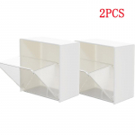 Kodu Vannituba Tolmukindel Seinale Paigaldatav Klappkaanega Korraldaja Ilma Puurimiseta Hambaniit Vatipulgad Meigipadjad Hoiukarp Kodu Kontoritarbed Vajalikud Valge 2PCS