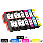 Lot de 12 Cartouches d'encre E202XL Compatible pour Epson Expression premium xp-6005/ xp-6000