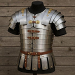 Rooma Segmentata Kiiver: Keskaegne terasest soomus, LARP Cosplay kost&uuml;&uuml;m