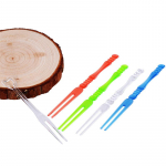 80 tk Mini v&auml;rvilised l&auml;bipaistvad &uuml;hekordsed kahvlid pidude grillimiseks pulgad Kirkad varraste komplekt Kodu S&ouml;&ouml;mine Plastikust toidukoogid Puuviljakahvel 80pcs