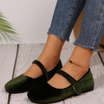 Moodsad Suede &Uuml;ksikud Kingad S&uuml;gis Uued &Uuml;mar Nina Madal Suu &Uuml;ks Rihm Pehme Tald Libisemisvastased Kulumiskindlad Lamedad Madalad Kingad 36 tumeroheline v&auml;rv