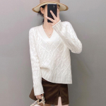 Qinghe 100% puhas ka&scaron;miir naiste kampsun - &Uuml;lipehme luksuslik talvine pullover XL soe valge v&auml;rv