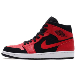Air Jordan 1 Mid Bred Meeste tossud Must Punane-Valge 554724-054 40.5