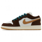 Air Jordan 1 Low GS Cacao Wow Laste tossud Pruun N&ouml;&ouml;r Seil FB2216-200 37.5