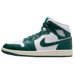 Air Jordan 1 Mid Oks&uuml;deeritud Roheline Naiste Tossud Valge Purjepaber BQ6472-133 35.5