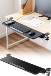 Sanwa Direct Laua pikendus, Kokkupandav laua pikendus, Klambriga kinnitus, [Lauaplaat: 80cm Lai x 23cm S&uuml;gav], Must, 100-KB018BK