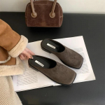Moodsad kevad-suvised prantsuse stiilis madala kontsaga poolkattega peaga sussid Naiste kingad V&auml;litingimustes kandmiseks Suure lillega pooltoestavad sussid 35 tumeroheline v&auml;rv