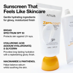 Anua Zero-cast Niisutava Viimistlusega P&auml;ikesekaitsekreem SPF50+/PA++++ 50ml white