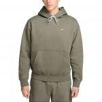 Nike Solo Swoosh FW24 &Uuml;hev&auml;rviline fliisist pusa kapuutsiga Pikkade varrukatega Meeste pusa Hele-armeeroheline Valge DX1355320 2XL