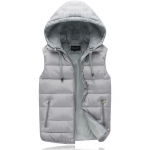 Meeste vest Soe kapuutsiga vestmantel naistele meestele paaridele Paksenema Varrukateta vest XXXXL hall
