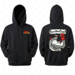Street Fighter meeste kapuutsikas anime m&auml;ngu prindiga vabaaja pikkade varrukatega dressipluus kahepoolne streetwear s&uuml;giseks ropa de hombre L black