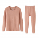 Yiershuang Women's Self-Warming Mugwort Cotton Thermal Underwear Set L