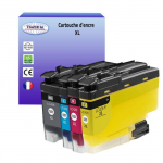 T3AZUR- 4x Cartouches compatibles avec Brother MFC-J4335DW, MFC-J4340DW, MFC-J4540DW, MFC-J4540DWXL, LC426XL