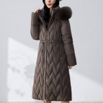 Varrukad Eemaldatavad Mood Naiste Parkad Talv Pikad Mantlid Kapuutsiga Kunstkarusnahast Krae Paks Soe &Uuml;ler&otilde;ivas Naiste Jakid 4XL taupe hall v&auml;rv