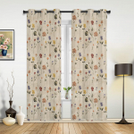 Retro lillemustriga metsikute lillede kardinad magamistoa elutoa kardinad k&ouml;&ouml;gi laste toa aknakardin moodne kodu sisustus 135W x 245H(cm) x1