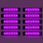 Veoauto k&uuml;ljesignaal, 10 LED-iga veoauto k&uuml;ljetuled, 6SMD LED-k&uuml;ljesignaal lilla