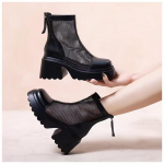 Kingad naistele 2024 Kvaliteetne t&otilde;mblukuga naiste saapad Moodsad v&otilde;rgust massiivsed modemsaapad Uued &uuml;mmargused varbad, paksu p&otilde;hjaga sandaalid saapad 40 must