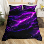Homewish Neoonlilla Piksenool tekikott komplekt lastele, Loodusmaastik voodipesu komplekt, Tormipilv voodikomplekt UK C 120x150cm 2pcs&set