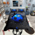 Homewish Laste K&auml;sipalli Tekikott Komplekt, Teismeliste Spordi Voodipesu Komplekt, Akvarell Pritsitud Tindi Voodikomplekt Poistele UK C 120x150cm 2pcs&set