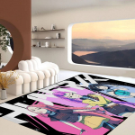 Kpop D-deemonik&uuml;tid P&otilde;randamatt Ristk&uuml;lik Libisemiskindel Kodu Pehme Vannimatt Esikuks Sise- V&auml;lismatt Tere Uksematt 50x80cm