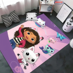 Disney Gabbysi nukumaja vaip, vaip elutuppa magamistuppa, diivanile k&ouml;&ouml;ki uksematt dekoratiivmatt, laste libisemiskindel p&otilde;randakate vastupidav matt, kingitus 70x100cm (28x39in)