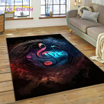 V&auml;rvilised nootid Muusikamuusika Koomiksite vaibavaip kodu elutuppa magamistoa diivani uksemati sisekujundus, lasteala vaip libisemiskindel matt 40x60cm