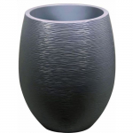 Pot de fleurs Rond Egg &Oslash; 50cm - EDA - Graphit - 53 L - &Oslash; 50 x H. 53 cm - Gris Anthracite hall