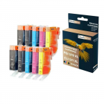 Cartouches d'encre - QUALITONER - PGI570 XL - CLI571 XL - 10 pi&egrave;ces - Noir, Cyan, Magenta, Jaune