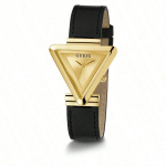Guess Naiste K&auml;ekell - 34mm Kuldne Kolmnurkne Ketas Nahkrihm Kvarts GW0548L3
