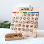 Magnetiline Kalender Aeg Aasta Kuu Ilm Varajane Haridus Lauam&auml;ng M&auml;nguasi Ripats Puidust Kaunistus