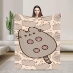 P-Pusheens Kassist Pl&uuml;&uuml;sist Tekk Lastele Flanellist Visketekk V&auml;litingimusteks Pehme Disain Kvaliteetne Voodikate S&uuml;nnip&auml;evakingitus 30x40in gray