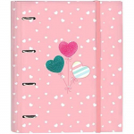 Blackfit8 -Classeur 4 anneaux 35 cm avec 100 feuilles A4, id&eacute;al pour les enfants de diff&eacute;rents &acirc;ges, confortable et polyvalent, roosa