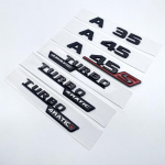 2017 L&auml;ikiv Must T&auml;hed A35 A45 A45S Turbo 4matic Embleem Mercedes Benz AMG Autole Tiivale Pagasiruumile Tagumisele W176 W177 Logo glossy black