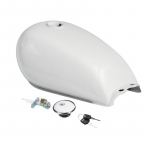 Mootorratas 9L 2,4 gallon Cafe Racer Vintage k&uuml;tusepaak Suzuki GN125 GN250 jaoks white