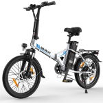 Kokkupandav elektrijalgratas VARUN 20 250W mootor Linn Ebike 48V 7.8AH Maksimaalne kiirus 25Km/h 7 k&auml;iku Maksimaalne s&otilde;iduulatus 50Km Valge C20