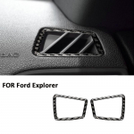 2PCS For Ford Explorer Carbon Fiber Auto Interior trument Panel Frame Air Outlet Dash Vent Modification Decoration Sticker must