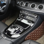 ABS L&auml;ikiv Must Auto-styling Salongi Keskkonsooli K&auml;igukangi Paneeli Kate Sisekate Mercedes Benz E-klassi W213 2016 2017 2018 jaoks