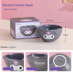 Sanrio 5-tollise keraamilise kausi jaoks Multikakujuline 3D-reljeefne riisikauss Salatikausid lastele Kodumajapidamise armas My Melody/Kuromi lauan&otilde;ud Kingitus 5inch