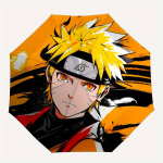 1 tk Naruto Uzumaki tuulekindel automaatne vihmavari, kerge naistele/meestele, t&auml;iuslik j&otilde;ulukink a0811226 orange