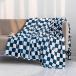 LOMAO pehme ruudumustriga pleed soe hubane flanell diivanile voodile sohvale khaki x tolli 40x50in