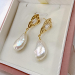 Ebakorrap&auml;rased Barokk Looduslikud Mageveep&auml;rlist K&otilde;rvar&otilde;ngad K&otilde;rvar&otilde;ngad Elegantne Mood Isiksus Spice Girl K&otilde;rvar&otilde;ngad H&otilde;bedane N&otilde;el Tsirkoon silver needle/zircon inlay