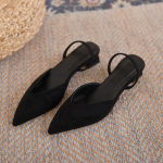 Naiste Lamedad Kingad Terava Ninaga Daami Madala Kontsaga Kingad Slip-on Loaferid Kontori Daami Elegantsed Kingad Pehme Tald Mugav Suur Suurus 43 42 must